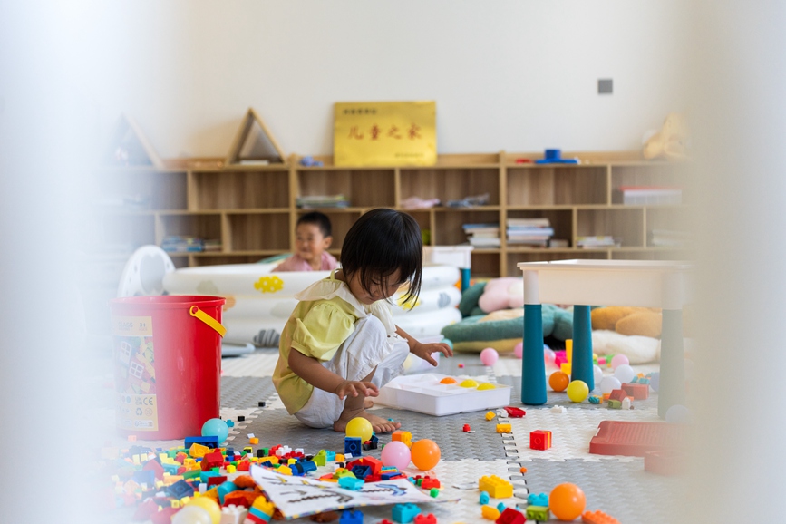 北乡村公共综合服务中心儿童乐园。卫心雨摄