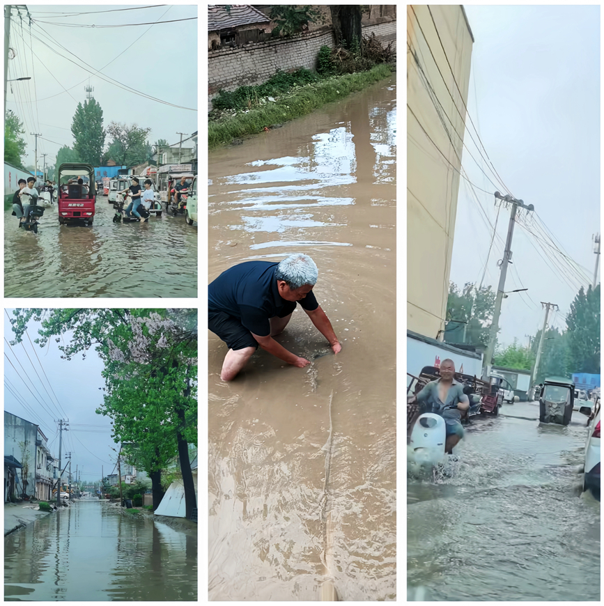 大雨过后申集村积水严重。网民供图
