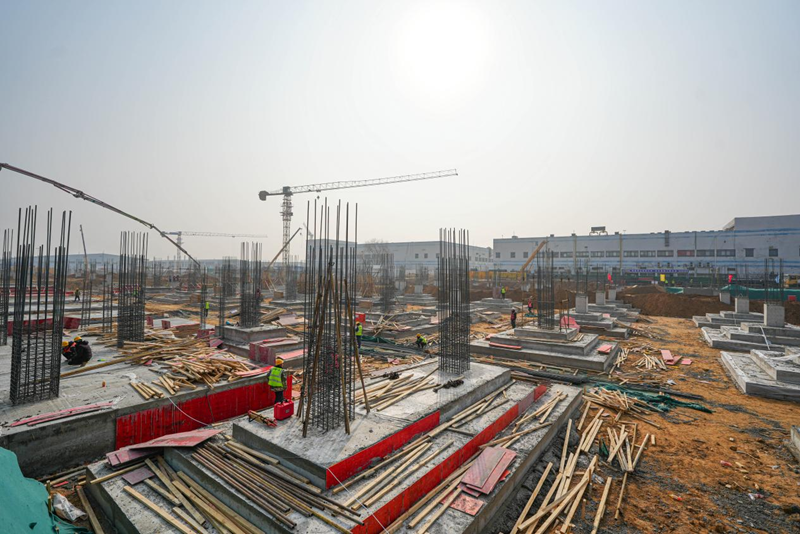 扩建厂房已进入地基施工阶段。受访单位供图