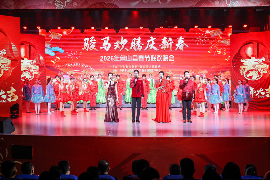 鲁山县2026年春节联欢晚会现场。郭东伟摄