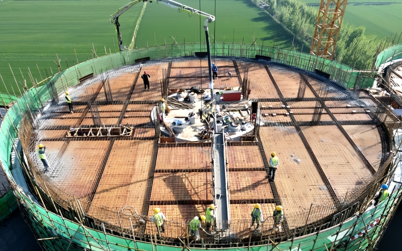 郑州粮储项目开始大直径筒仓空气夹层施工