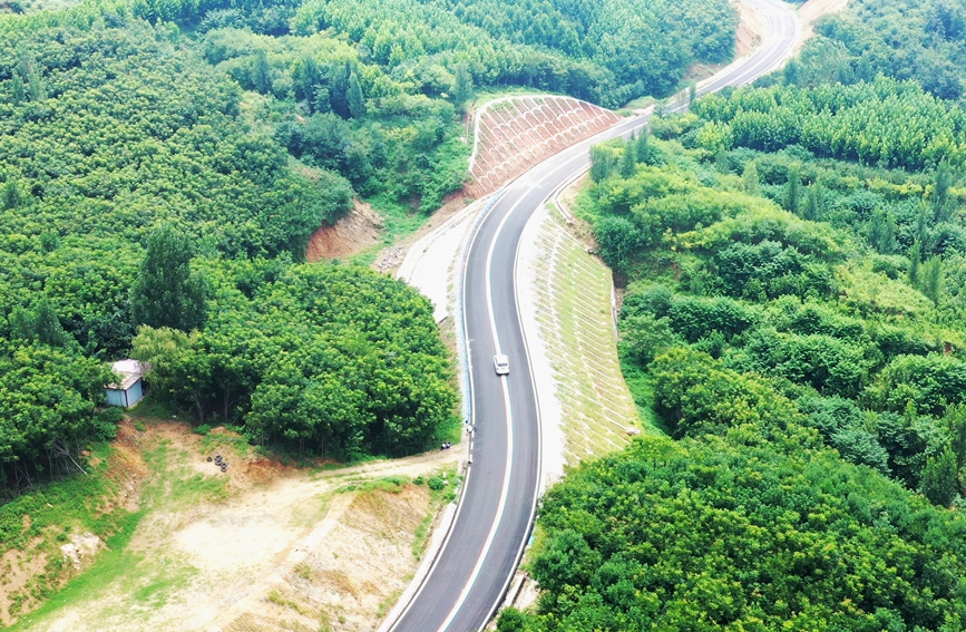 乡村一号公路蜿蜒林海，畅通道路赋能乡村振兴。人民网记者 辛静摄
